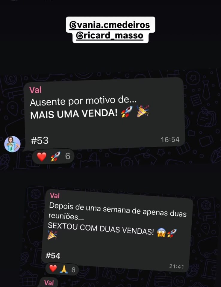 Vendas número 53 e 54 registradas na comunidade