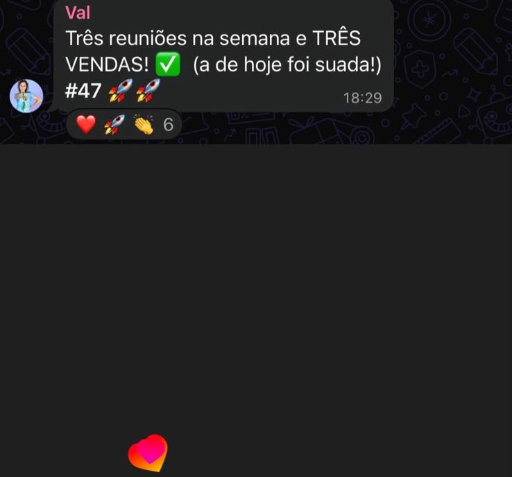 Três reuniões na semana e três vendas fechadas